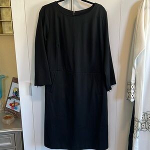 NWT Spanx 20382R The Perfect A-line in Classic BLACK Ponte 3/4 Sleeve Dress XL